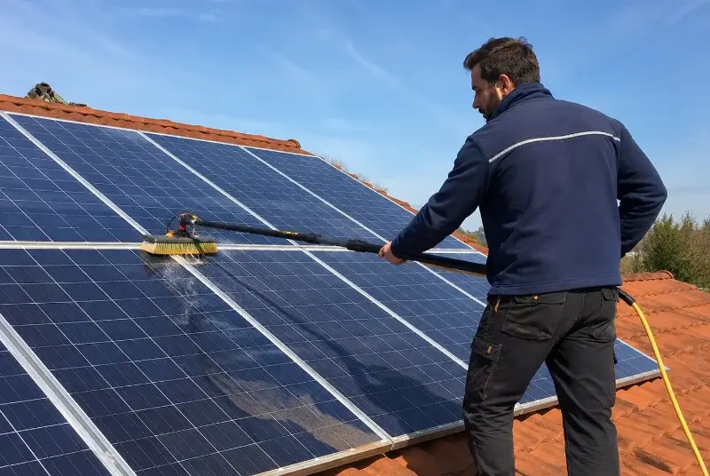 Nettoyage et entretien de panneaux solaires au Biot