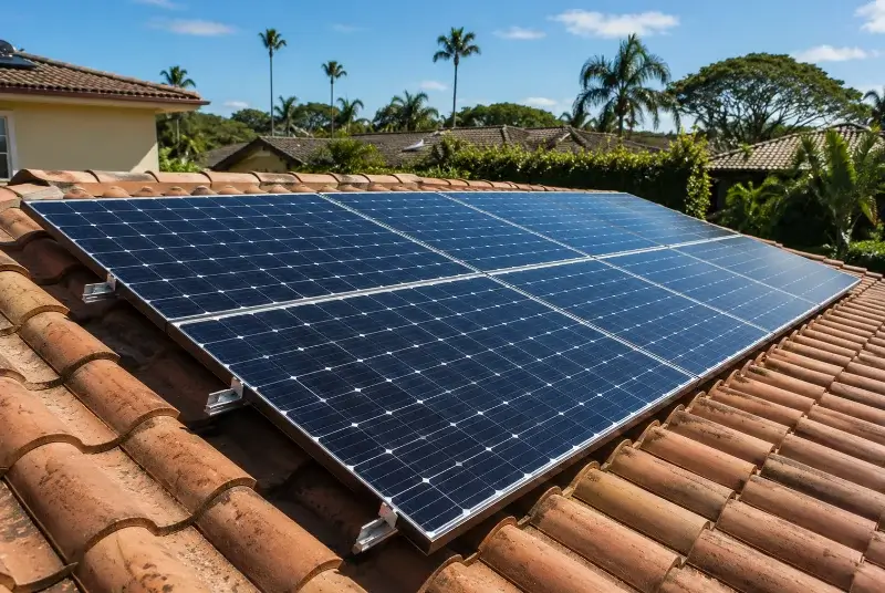 Installation de panneaux solaires au Biot
